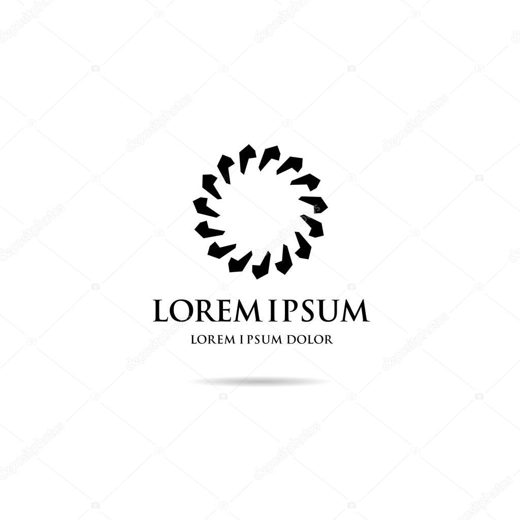Abstract cyclical business logo, vector illustration