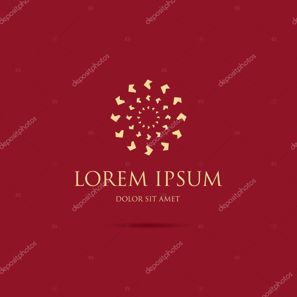 Abstract cyclical business logo, vector illustration