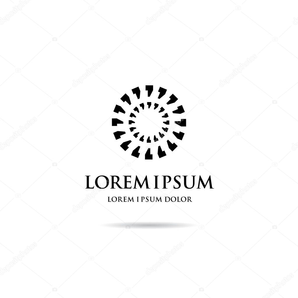 Abstract cyclical business logo, vector illustration