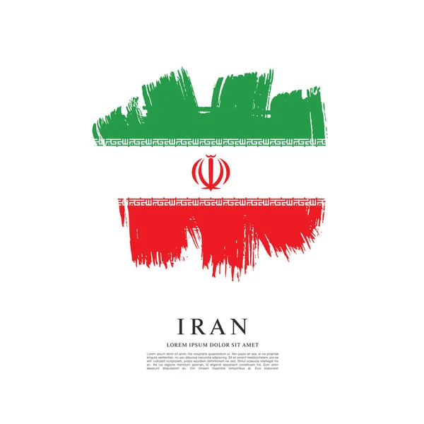 Írán vlajkou nápis — Stockový vektor