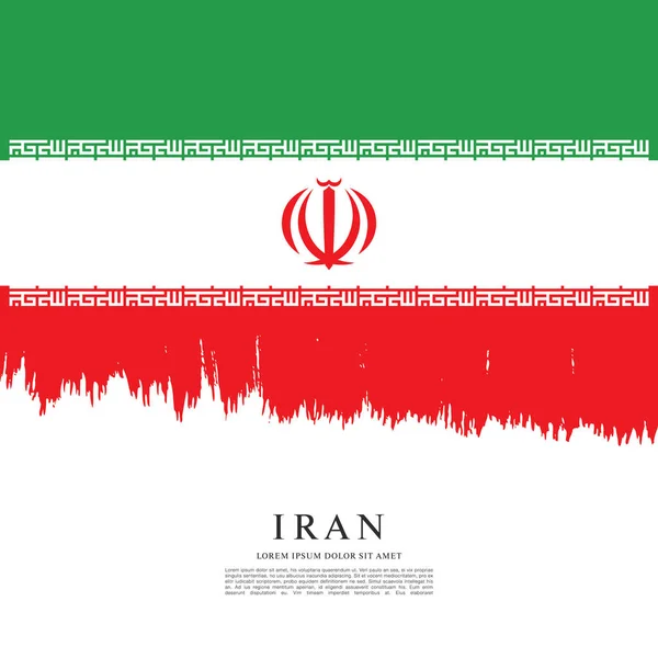 이란 국기 배너 — 스톡 벡터