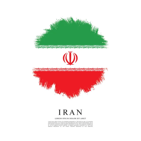 Írán vlajkou nápis — Stockový vektor