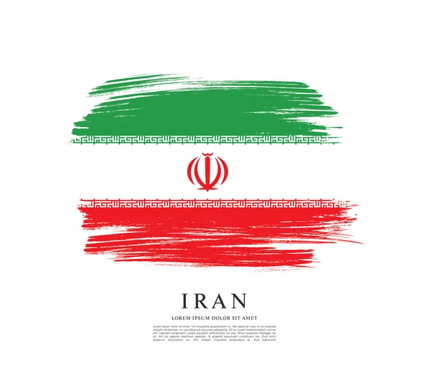 Bandera de bandera de Irán — Vector de stock