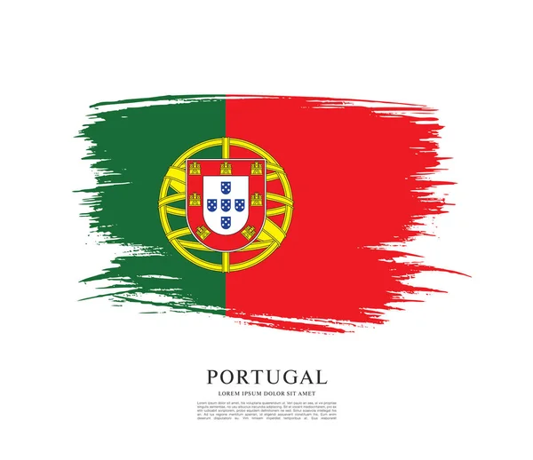 Portugal flag banner template — Stock Vector