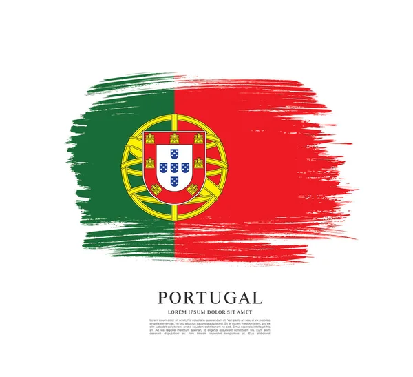 Modelo de banner de bandeira de Portugal — Vetor de Stock