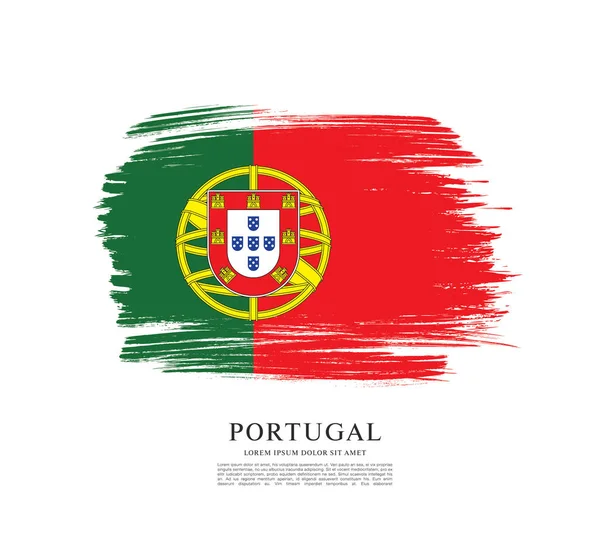 Portugal flag banner template — Stock Vector