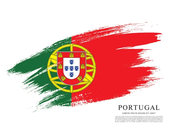 Sjabloon voor spandoek van Portugal-vlag — Stockvector