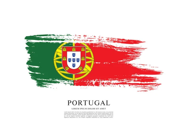 Modèle de bannière drapeau Portugal — Image vectorielle