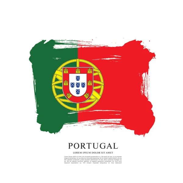 Modelo de banner de bandeira de Portugal — Vetor de Stock
