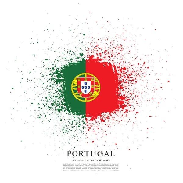 Modelo de banner de bandeira de Portugal —  Vetores de Stock