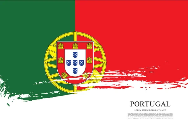 Modèle de bannière drapeau Portugal — Image vectorielle