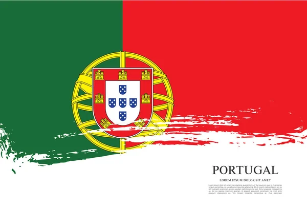 Bandera de Portugal plantilla — Vector de stock