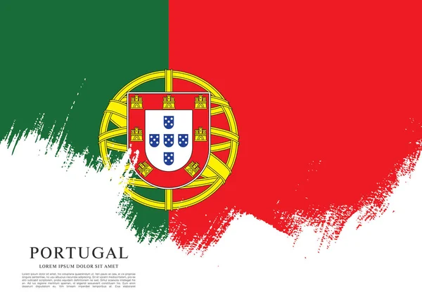 Bandera de Portugal plantilla — Vector de stock