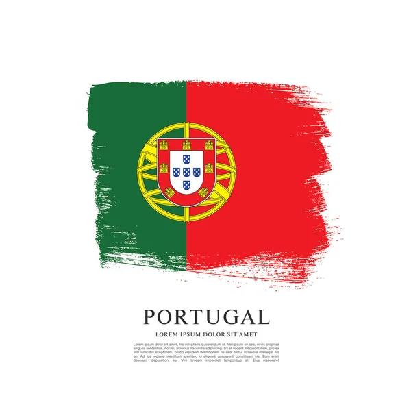 Modèle de bannière drapeau Portugal — Image vectorielle