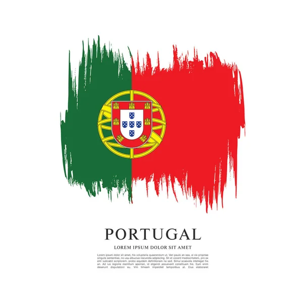 Portugal flag banner template — Stock Vector