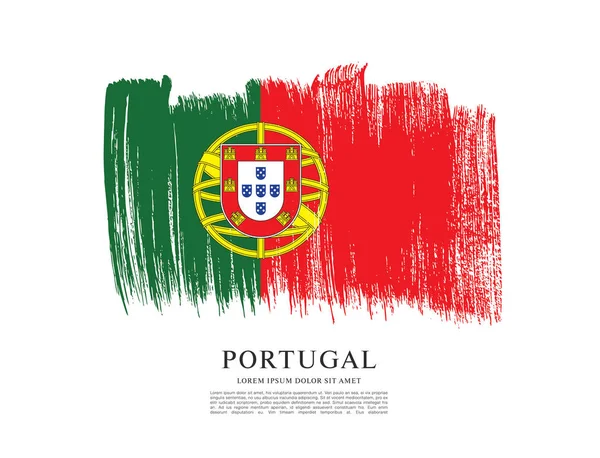 Portugal flag banner template — Stock Vector