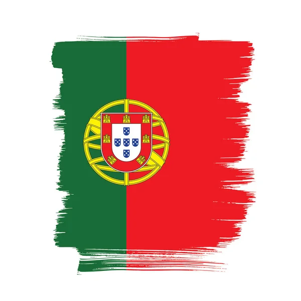 Sjabloon voor spandoek van Portugal-vlag — Stockvector