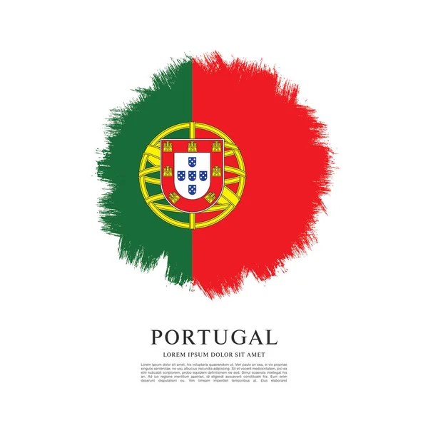Modelo de banner de bandeira de Portugal —  Vetores de Stock