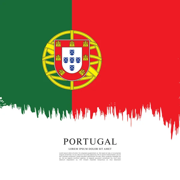 Modelo de banner de bandeira de Portugal — Vetor de Stock