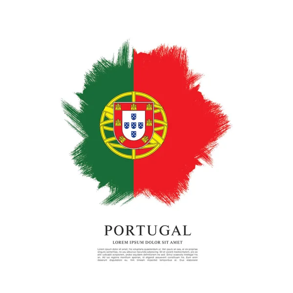 Πορτογαλία σημαία πανό πρότυπο — Διανυσματικό Αρχείο