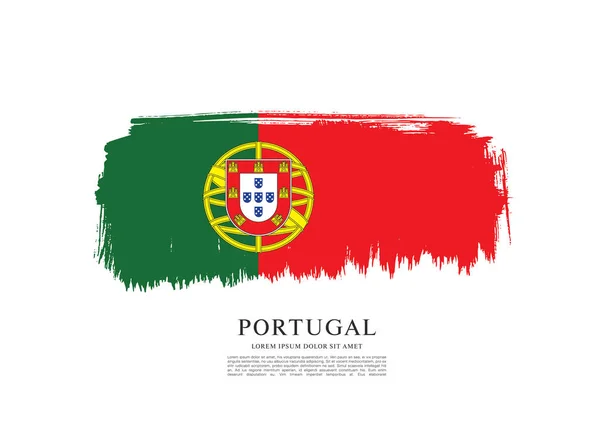 Portugal flag banner template — Stock Vector