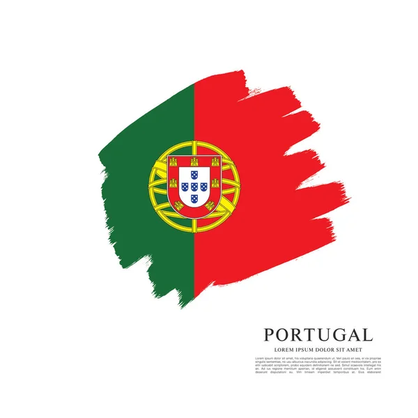 Modelo de banner de bandeira de Portugal — Vetor de Stock