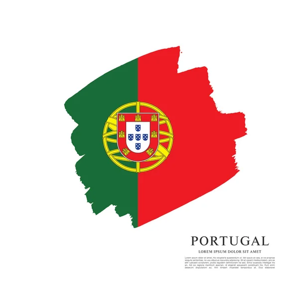 Sjabloon voor spandoek van Portugal-vlag — Stockvector