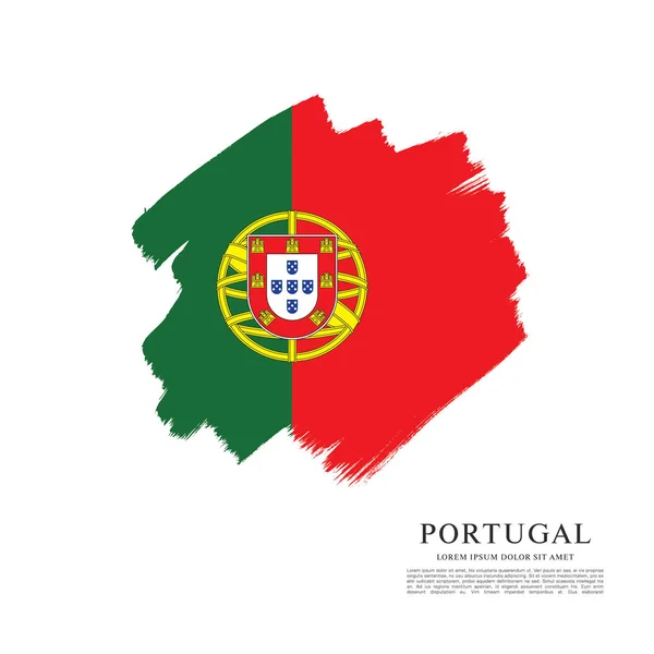 ポルトガルの国旗バナー テンプレート — ストックベクタ