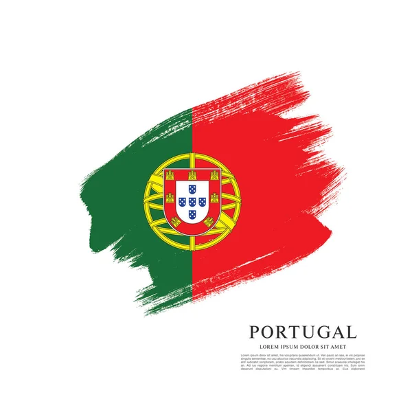 Modelo de banner de bandeira de Portugal — Vetor de Stock