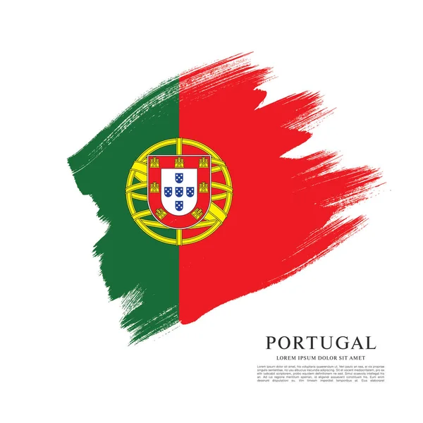 Modelo de banner de bandeira de Portugal — Vetor de Stock