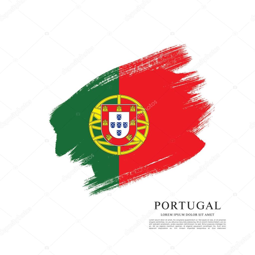 Portugal flag banner template