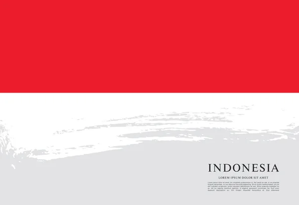 Bandiera dell'Indonesia — Vettoriale Stock