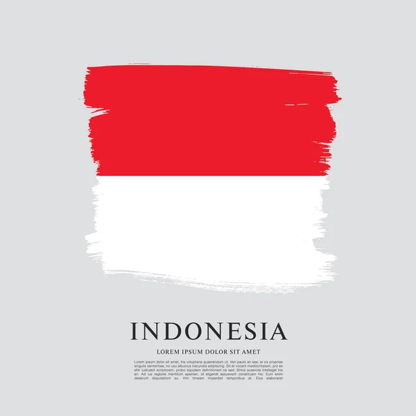 Endonezya afiş bayrağı — Stok Vektör