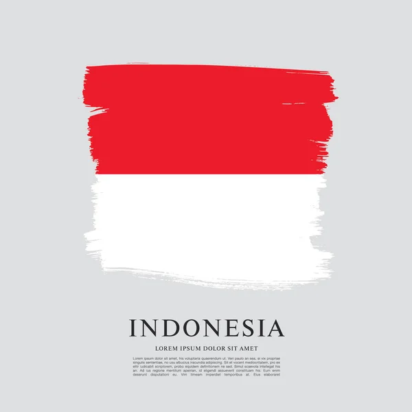 Bandiera dell'Indonesia — Vettoriale Stock