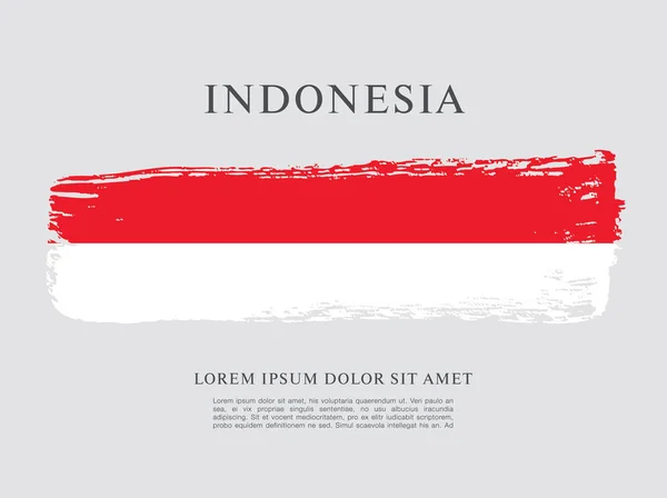 インドネシアの旗の旗 — ストックベクタ