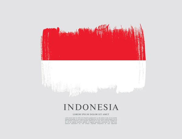 国旗的印度尼西亚横幅 — 图库矢量图片