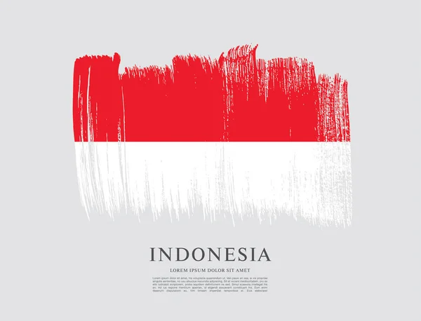 Endonezya afiş bayrağı — Stok Vektör