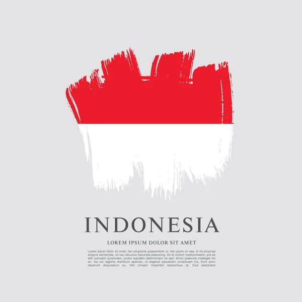 Bandiera dell'Indonesia — Vettoriale Stock