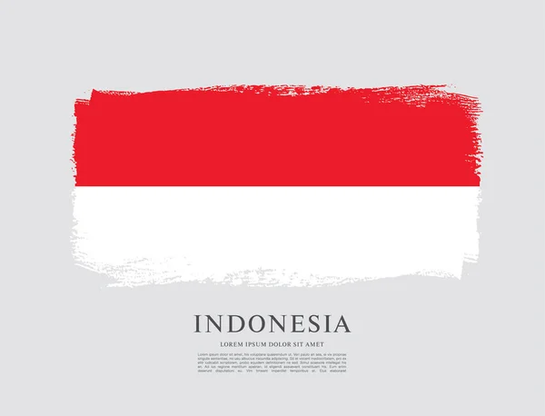 Bandera de Indonesia — Vector de stock