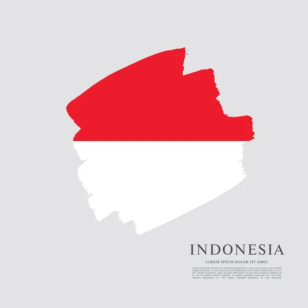 인도네시아 배너의 국기 — 스톡 벡터