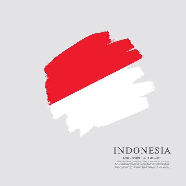 인도네시아 배너의 국기 — 스톡 벡터