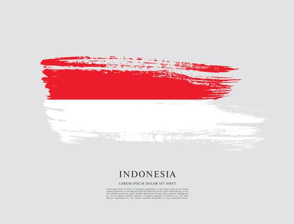 Bandera de Indonesia — Vector de stock