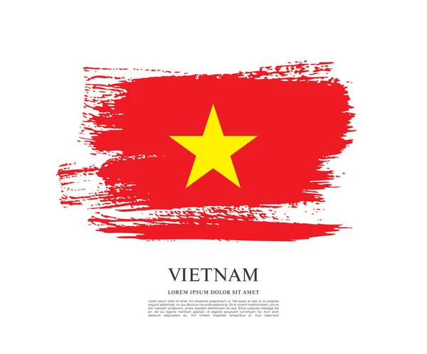 Bandera de Vietnam banner plantilla — Vector de stock