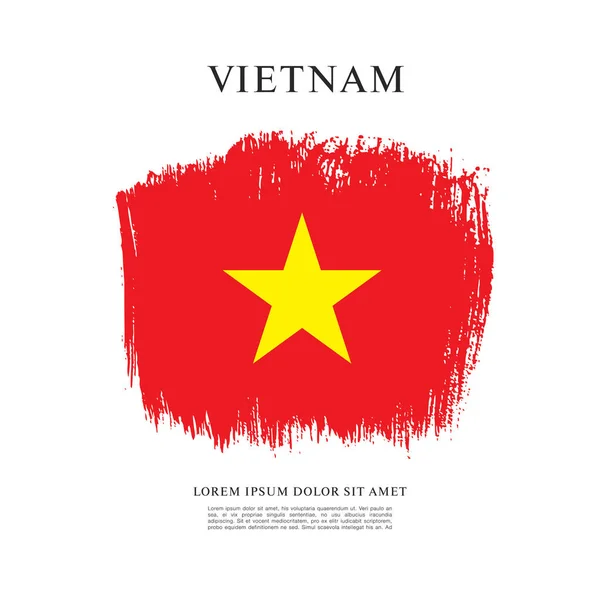 Templat banner bendera Vietnam - Stok Vektor