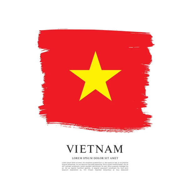 Bandeira do modelo de bandeira do Vietnã — Vetor de Stock