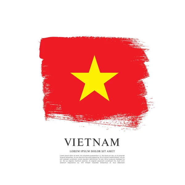 Templat banner bendera Vietnam - Stok Vektor