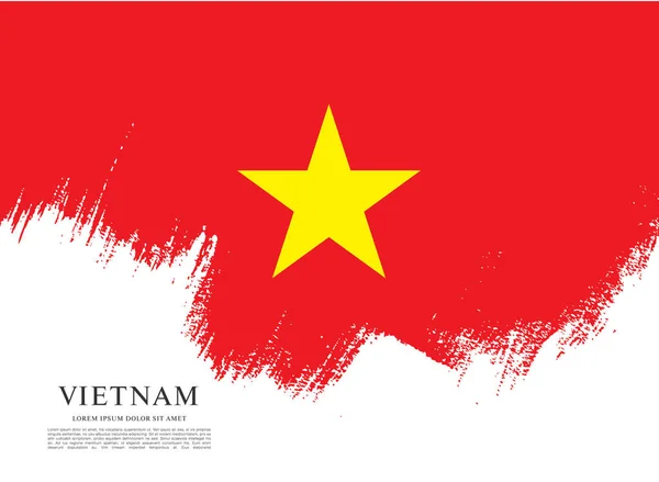 Vietnam banner sablon zászlaja — Stock Vector