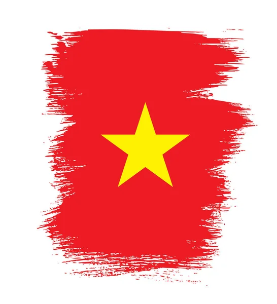 Flagga av Vietnam banner mall — Stock vektor