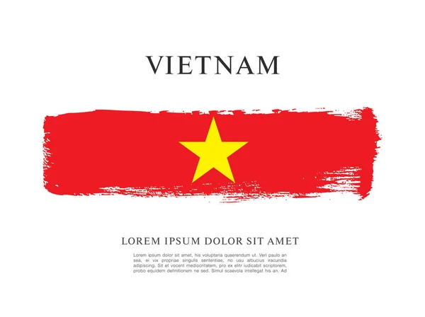 Bandera de Vietnam banner plantilla — Vector de stock