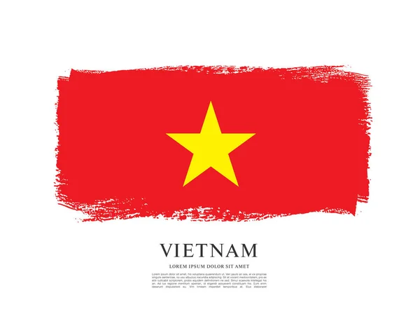Bandera de Vietnam banner plantilla — Vector de stock